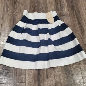NEW Womens Neslay Flare Skirt Size M Blue and White Striped Skirt